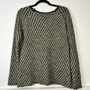 Zara Knit Wool Herringbone Sweater Women S Multicolor Fall Academia